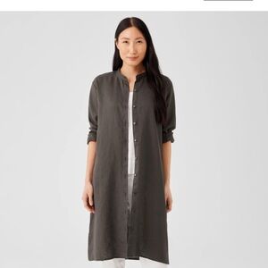 Eileen Fischer brown linen duster